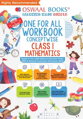 Oswaal One For All Workbook, Class 1, Mathematics - Retail Maharaj
