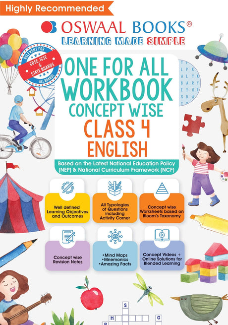 Oswaal One for All Workbook, Class-4, English - Retail Maharaj