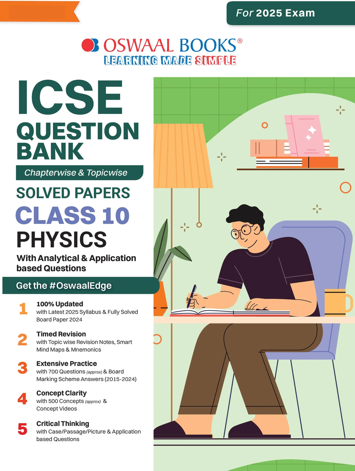 Oswaal ICSE Question Bank Solved Papers Physics Class 10 (For 2025 Exam) - Retail Maharaj