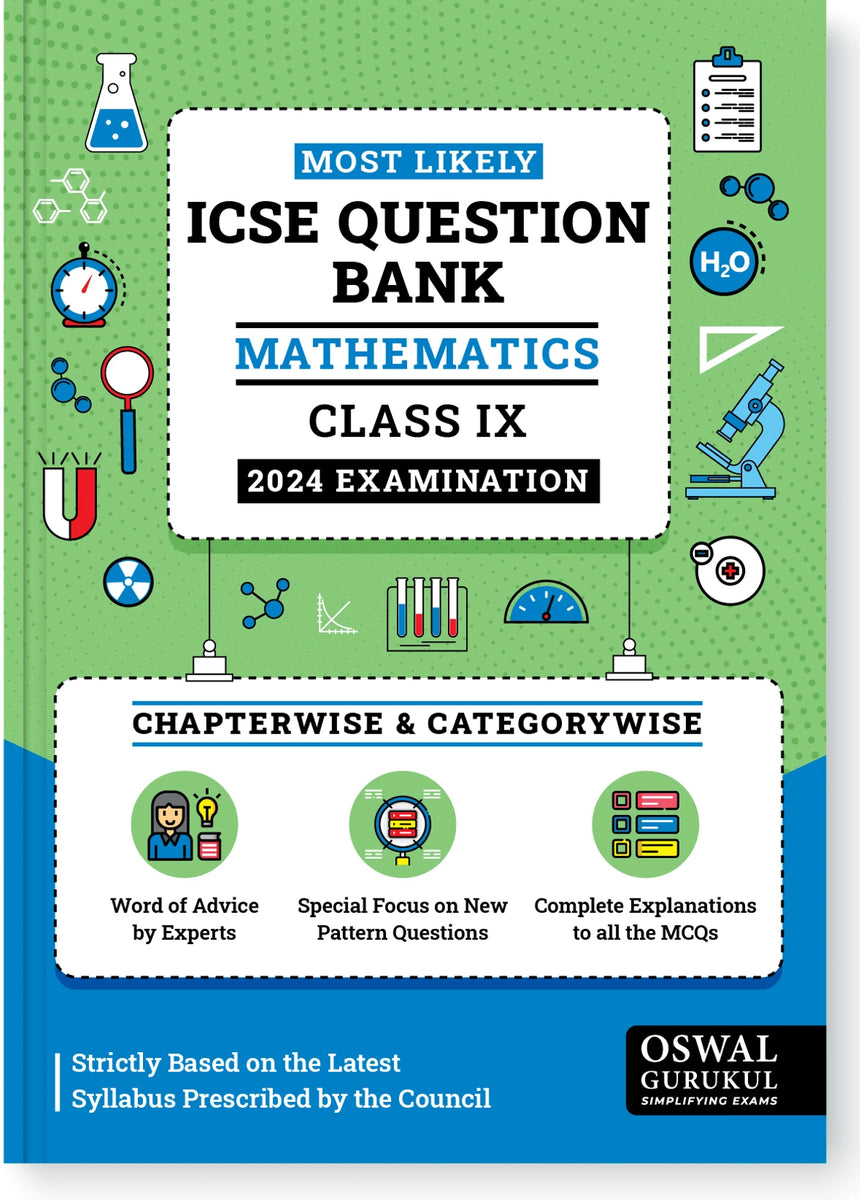 Most Likely ICSE Question Bank : Mathematics Class 9 (2024 Examination