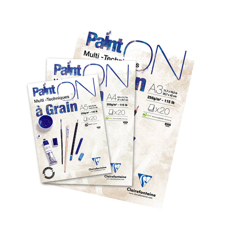 Clairefontaine Paint’On Multi-Technique White with Grain Mixed Media Pad - Retail Maharaj