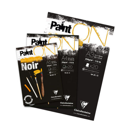 Clairefontaine Paint’On Multi-Technique Black Pad 250gsm - Retail Maharaj
