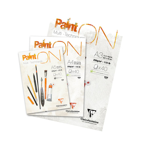 Clairefontaine Paint’On Multi-Technique White Mixed Media Pad 250 GSM – Open Stock - Retail Maharaj
