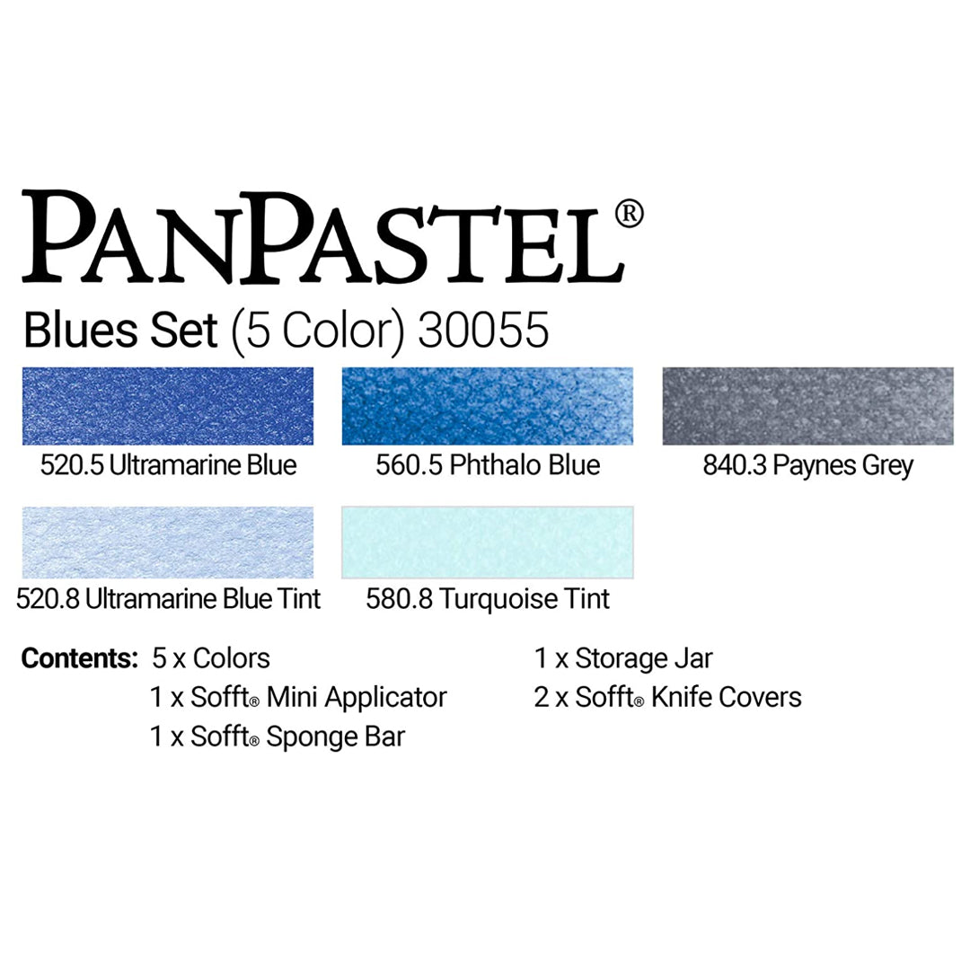 PanPastel Colours Set of 5 (Professional Artist Soft Pastels)