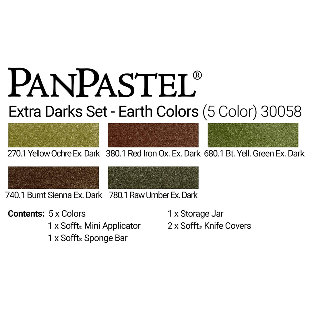 PanPastel Colours Set of 5 (Professional Artist Soft Pastels)
