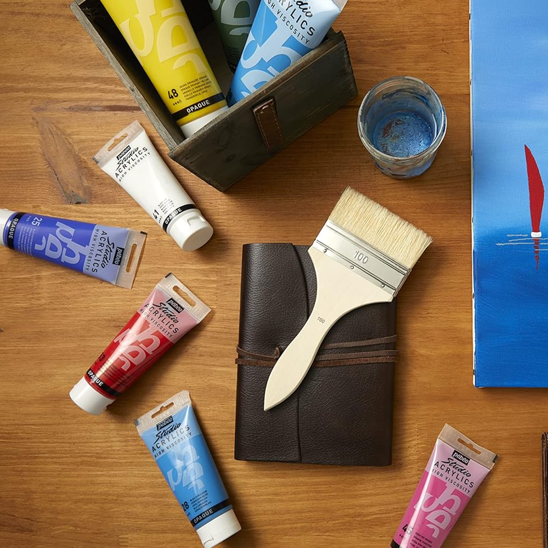 Pebeo Studio Acrylics High Viscosity Sets Thick Satin Finish Artist Acrylic Paint Tubes for Canvas Wood and Mixed Media