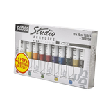 Pebeo Studio Acrylics High Viscosity Sets Thick Satin Finish Artist Acrylic Paint Tubes for Canvas Wood and Mixed Media