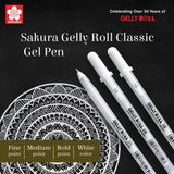 Sakura Gelly Roll White Gel Pen Open Stock Multiple Tip Sizes