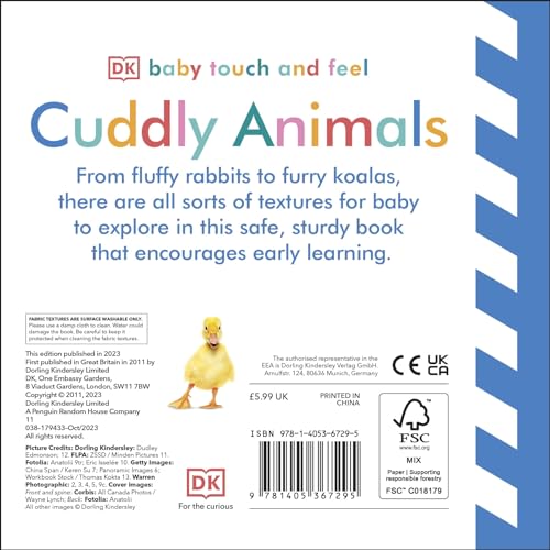 Baby Touch and Feel Cuddly Animals [Hardcover] DK [Hardcover] DK - Retail Maharaj