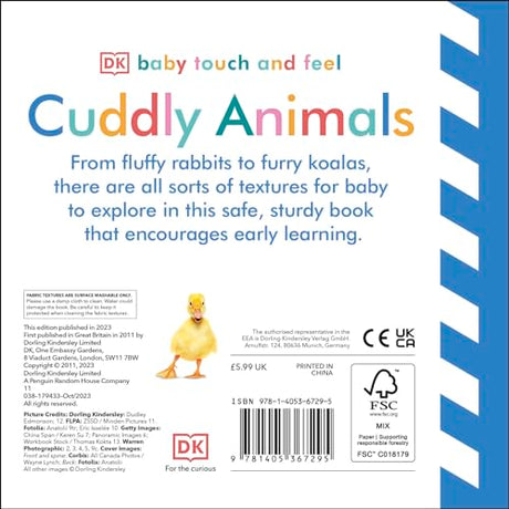 Baby Touch and Feel Cuddly Animals [Hardcover] DK [Hardcover] DK - Retail Maharaj