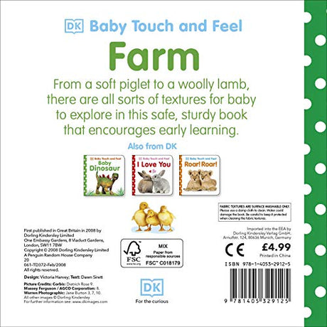 Baby Touch and Feel Farm [Board book] DK - Retail Maharaj