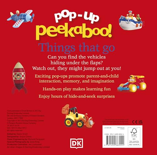 Pop-Up Peekaboo! Things That Go [Board book] DK - Retail Maharaj