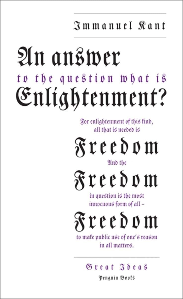 An Answer to the Question: 'What is Enlightenment?' (Penguin Great Ideas) - Retail Maharaj