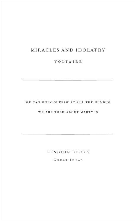 Great Ideas 33 : Miracles & Idolatry - Retail Maharaj