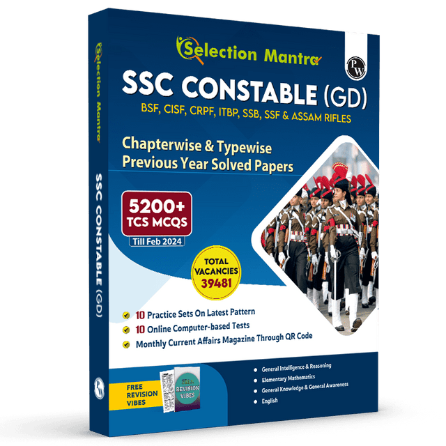 Pw Selection Mantra For Ssc Constable Gd Exam 2025 Chapterwise And Typewise Pyqs Till 2024 L Gk, Reasoning, English And Elementary Maths) With 20 Practice Sets | Revision Vibes - Retail Maharaj