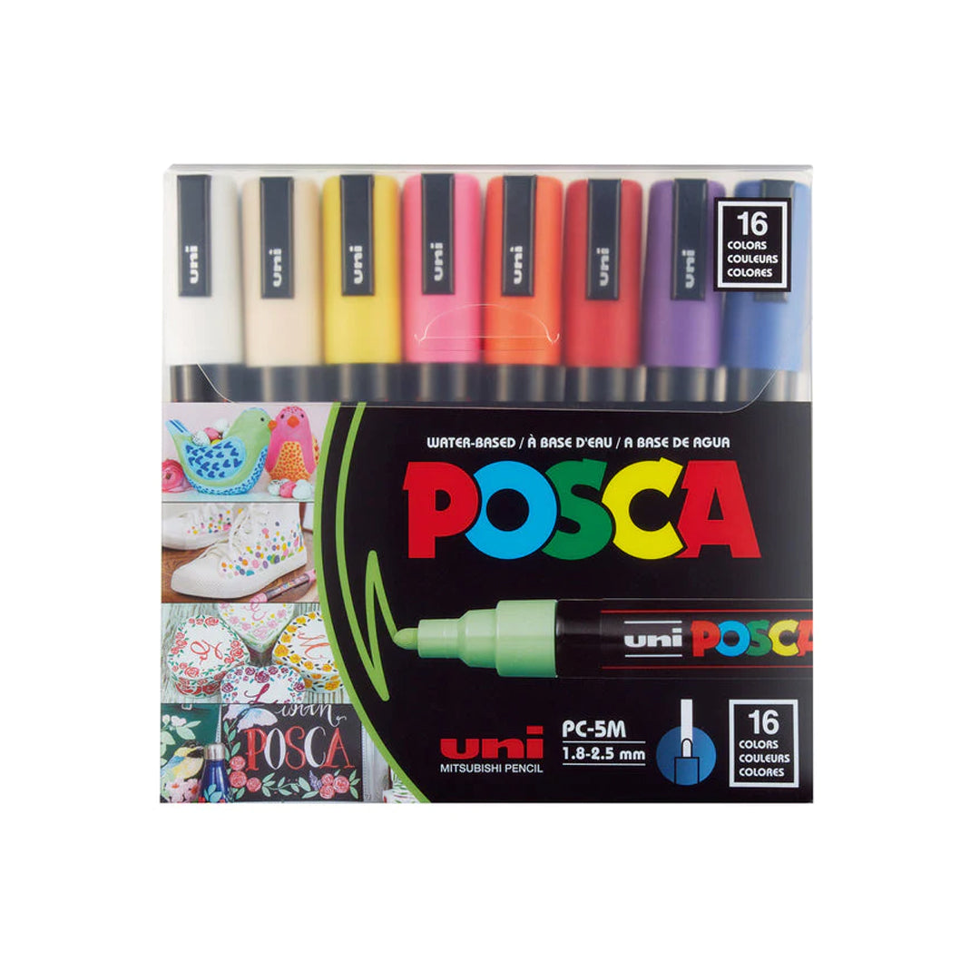 Uniball Posca Paint Marker Set Multi Surface Water Based Pigment Pens - Retail Maharaj