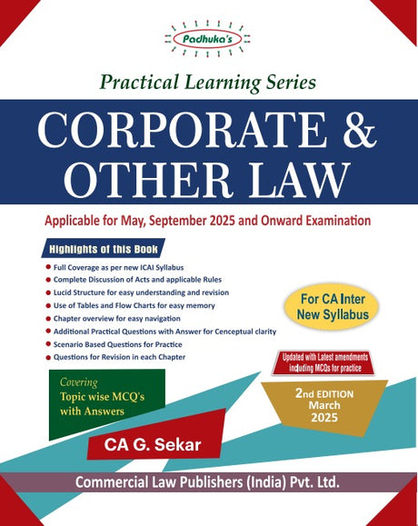 Practical Learning Series — CORPORATE & OTHER LAW CA Inter New Syllabus - Retail Maharaj
