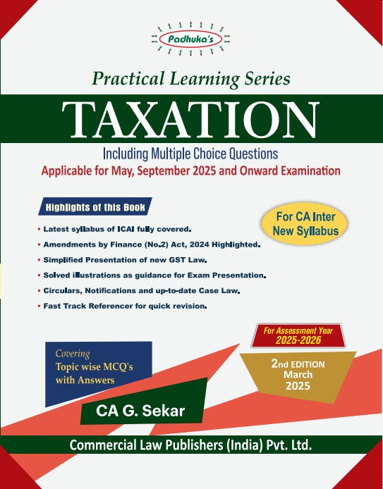 Practical Learning Series Taxation Including MCQ's for CA Inter New Syllabus - Retail Maharaj