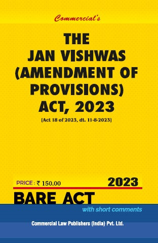 Jan Vishwas Amendment of Provisions Act, 2023 (Act 18 of 2023, dt.11-8-2023) - Retail Maharaj