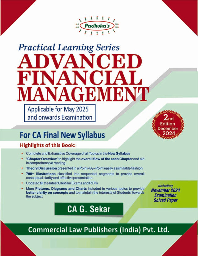 Practical Learning Series Advanced Financial Management for CA Final New Syllabus 2023 - Retail Maharaj