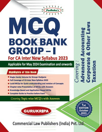 MCQ Book Bank Group-I for CA Inter New Syllabus 2023 - Retail Maharaj