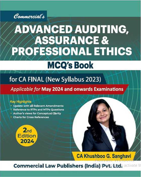 Advanced Auditing, Assurance and Professional Ethics MCQ's Book for CA Final New Syllabus 2023 - Retail Maharaj
