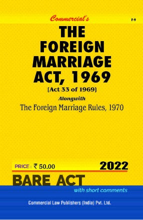 Foreign Marriage Act, 1969 alongwith Foreign Marriage Rules, 1970 - Retail Maharaj