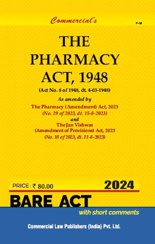 Pharmacy Act, 1948 As Amended by The Pharmacy (Amendment) Act, 2023 - Retail Maharaj