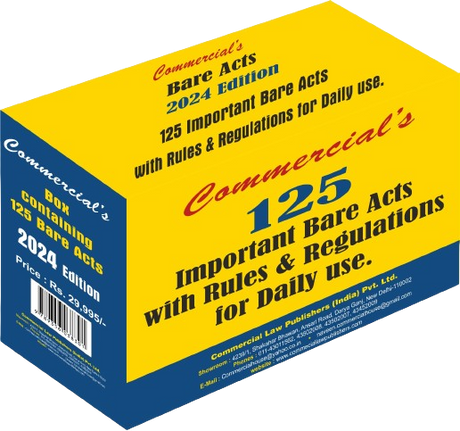 Commercial's 125 Important Bare Acts With Rule & Regulations for Daily use.(Box) - Retail Maharaj