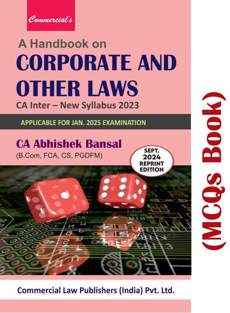 Handbook on Corporate and Other Law CA Inter New Syllabus 2023 (MCQs) - Retail Maharaj
