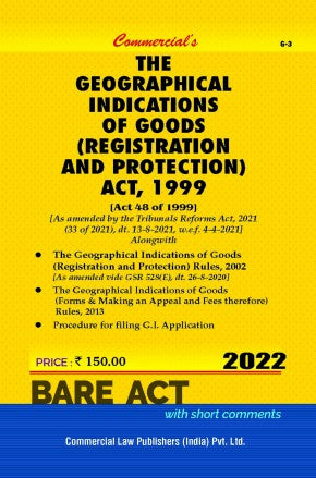 Geographical Indications of Goods (R&P) Act, 1999 with Rules, 2002 - Retail Maharaj