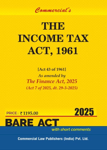 Income Tax Act, 1961 As Amended by The Finance Act, 2025 - Retail Maharaj