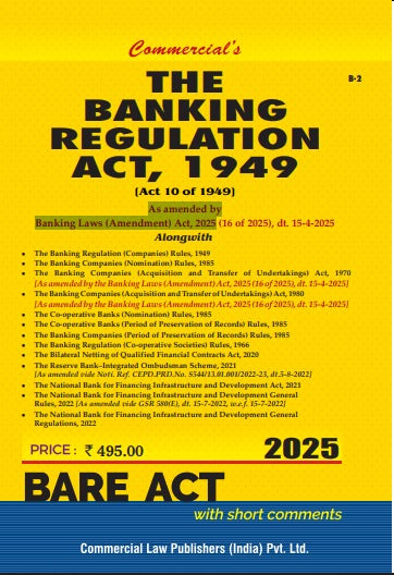 Banking Regulation Act,1949 As amended by Banking Laws (Amendment) Act, 2025 - Retail Maharaj