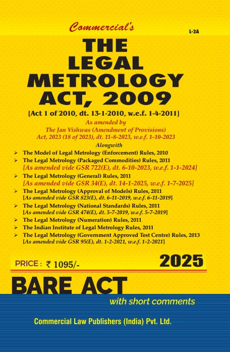 Legal Metrology Act, 2009 As amended by The Jan Vishwas (Amendment of Provisions) Act, 2023 - Retail Maharaj