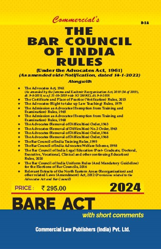 Bar Council of India Rules, 1975 under the Advocates Act, 1961 - Retail Maharaj