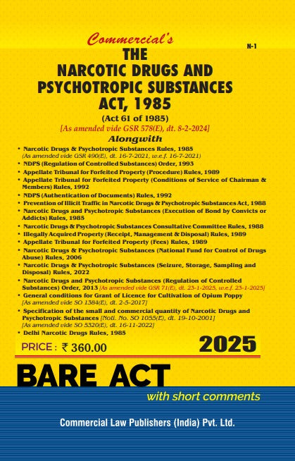 Narcotic Drugs & Psychotropic Substances Act,1985 [As amended vide GSR 578(E), dt. 8-2-2024] - Retail Maharaj