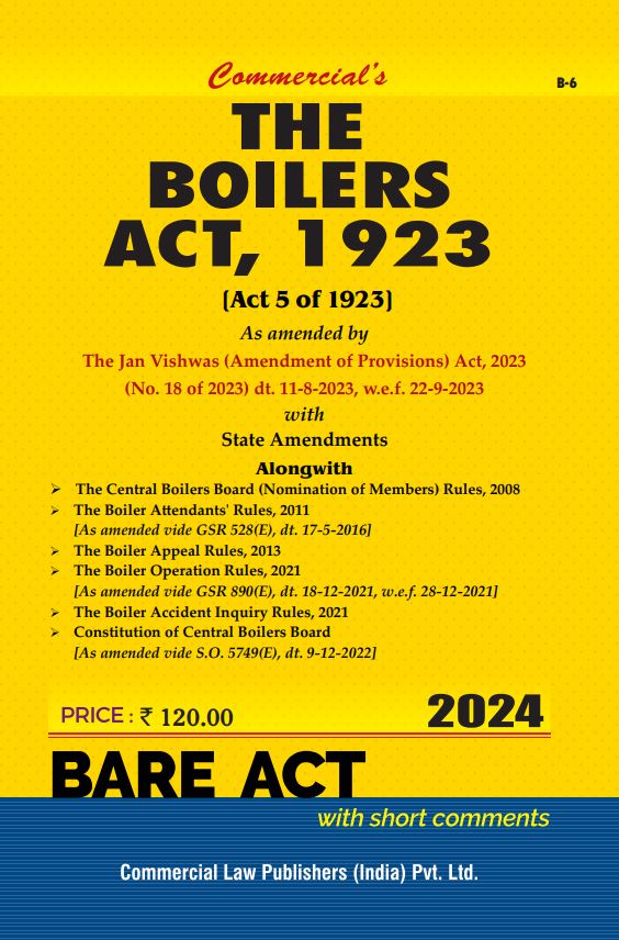 Boilers Act, 1923 As amended by The Jan Vishwas (Amendment of Provisions) Act, 2023 - Retail Maharaj