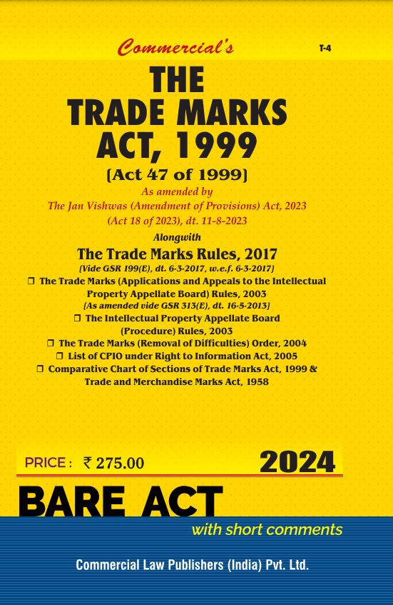 Trade Marks Act, 1999 As amended by The Jan Vishwas (Amendment of Provisions) Act, 2023 - Retail Maharaj