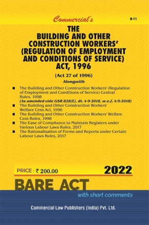 Building and Other Construction Workers' (Regulation of Employment and Conditions of Service) Act, 1996 with Rules - Retail Maharaj