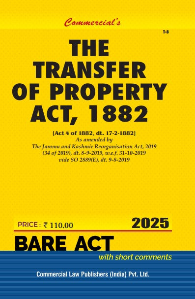 Transfer of Property Act, 1882 As amended by The Jammu and Kashmir Reorganisation Act, 2019 - Retail Maharaj