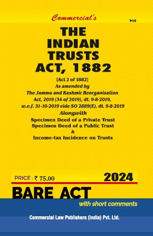 Trusts Act, 1882 Trusts Act, 1882 As amended by Jammu & Kashmir Reorganisation - Retail Maharaj