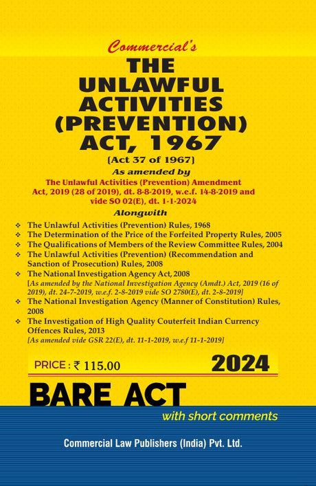 Unlawful Activities (Prevention) Act, 1967 As amended by The Unlawful Activities (Prevention) Amendment Act, 2019 - Retail Maharaj