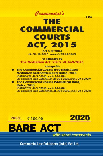 Commercial Courts Act, 2015 As amended by The Mediation Act, 2023 - Retail Maharaj