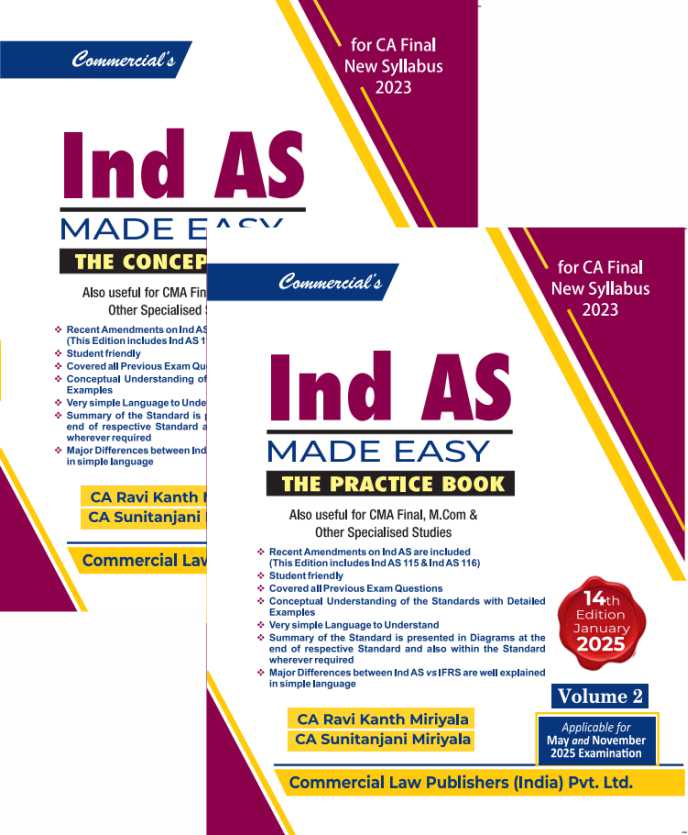 Ind As Made Easy Vols.1 & 2 The Practice Book, CA Final New Syllabus 2023 - Retail Maharaj