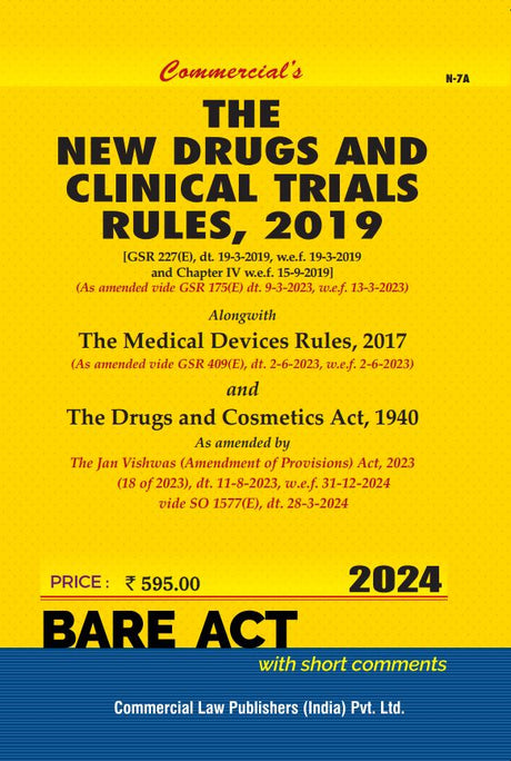 New Drugs and Clinical Trials Rules 2019 alongwith Medical Devices Rules, 2017 - Retail Maharaj