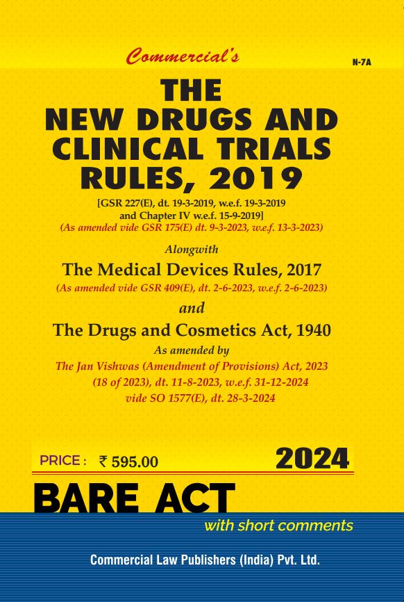 New Drugs and Clinical Trials Rules 2019 alongwith Medical Devices Rules, 2017 - Retail Maharaj