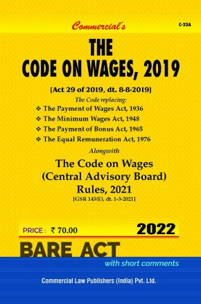 Code on Wages, 2019 with Code on Wages (Central Advisory) Rules, 2021 - Retail Maharaj
