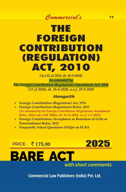 Foreign Contribution (Regulation) Act, 2010 As amended by The Foreign Contribution (Regulation) Amendment Act, 2020 - Retail Maharaj