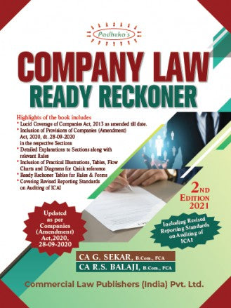 Company Law Ready Reckoner - Retail Maharaj
