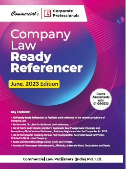 Company Law Ready Referencer (June 2023 Edition) - Retail Maharaj